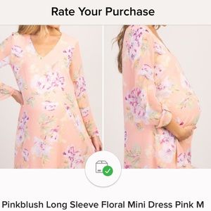 Pink blush maternity dress size M